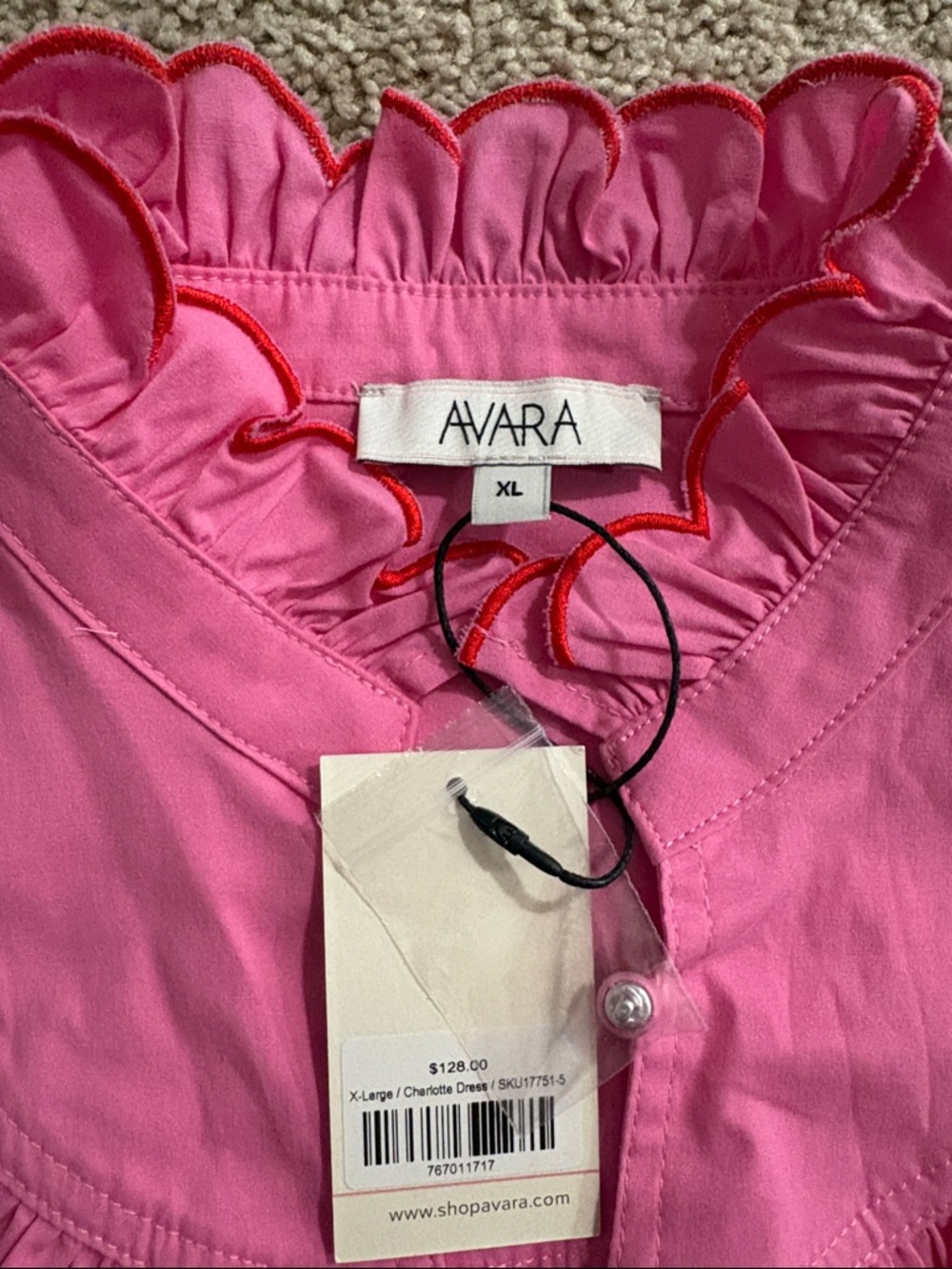 Women’s Pink Tiered Midi Dress with Ruffle Trim - Picture 2 of 7